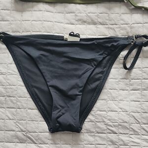 Vitamin A Black Bikini Bottom with Side Ties